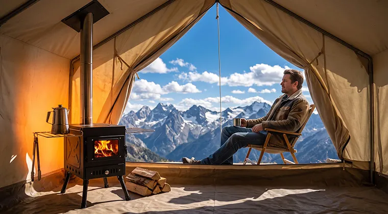 Portable Tent Wood‑Burning Stove